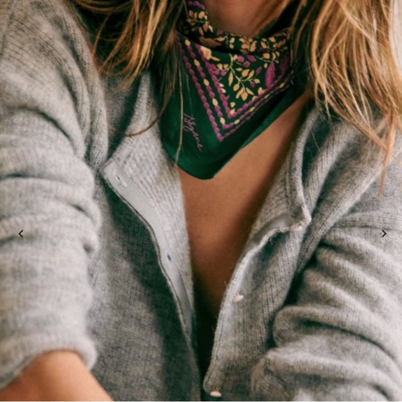 Sezane Gaspard Cardigan Super soft Mohair and Baby Alpaca Blend Lt Grey Size S - Picture 2 of 15